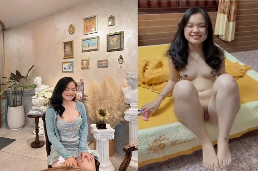 Cô gái quyến rũ nhìn người yêu của cô ta rồi vào địt