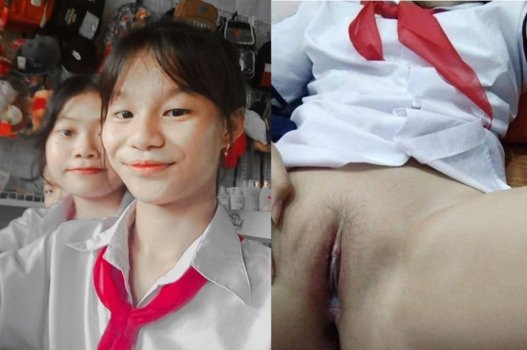 Chịch em học sinh cấp 2 đang đội khăn quàng đỏ