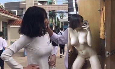 Em học sinh rất sung sướng khi nghe bạn trai đụ